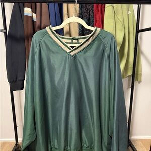 Green V-Neck Pullover